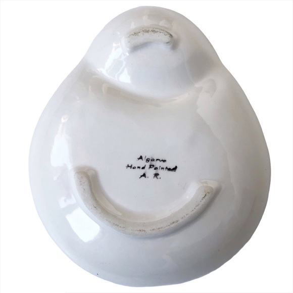 Algarve Portugal Hand Painted Olive Divided Dish - Picture 4 of 6